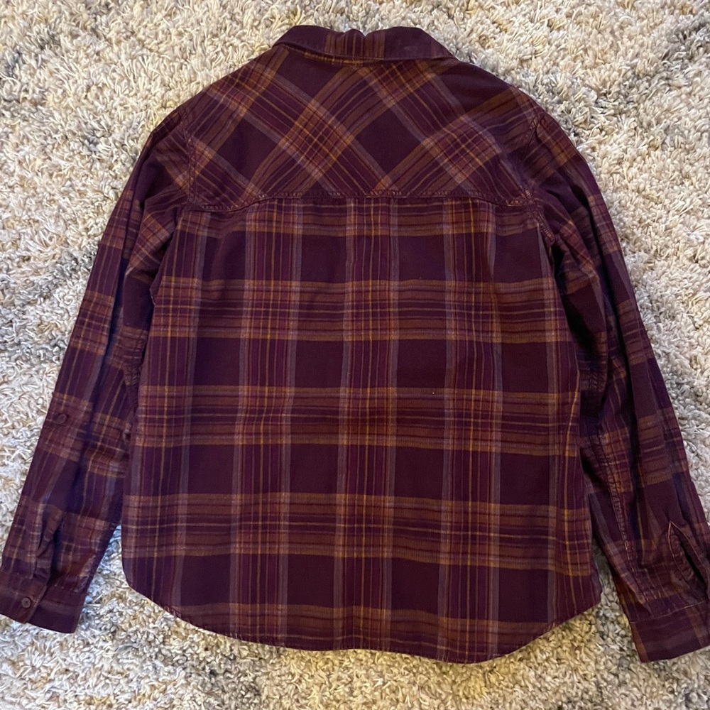 Columbia Burgundy and Orange Plaid Shirt size XL‎ - Picture 7 of 10